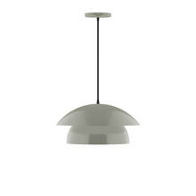 Montclair Light Works PEBX446-24 - 16" Nest Pendant, Moss Green