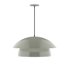 Montclair Light Works PEBX447-24 - 24" Nest Pendant, Moss Green