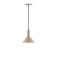 Montclair Light Works PEBX451-18-C21 - 8" Chase Pendant, white cord with canopy, Clay