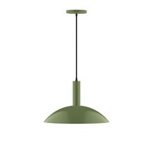 Montclair Light Works PEBX476-22 - 16" Glow Pendant, Fern Green