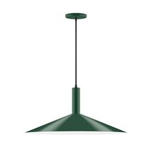 Montclair Light Works PEBX478-42 - 24" Zing Pendant, Forest Green