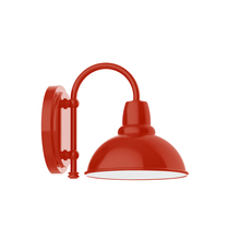 Montclair Light Works SCB105-26 - 8" Cafe shade, wall mount sconce, Vermillion