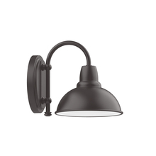 Montclair Light Works SCB105-57 - 8" Cafe shade, wall mount sconce, Bronze Matte
