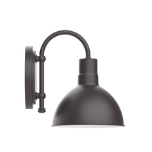 Montclair Light Works SCB114-57 - 8" Deep Bowl shade, wall mount sconce, Bronze Matte