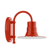 Montclair Light Works SCB157-26 - 8" Radial shade, wall mount sconce, Vermillion