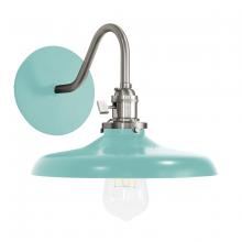 Montclair Light Works SCL401-48-96 - Uno 10" wall sconce,  Sea Green with Brushed Nickel hardware