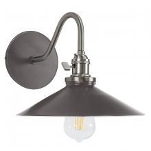 Montclair Light Works SCL404-51-96 - Uno 10" wall sconce,  Architectural Bronze with Brushed Nickel hardware