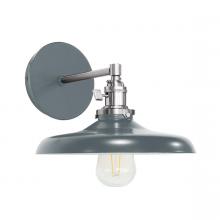 Montclair Light Works SCM401-40-96 - Uno 10" wall sconce,  Slate Gray with Brushed Nickel hardware