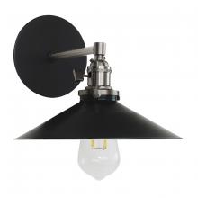 Montclair Light Works SCM404-41-96 - Uno 10" wall sconce,  Black with Brushed Nickel hardware