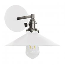 Montclair Light Works SCM404-44-96 - Uno 10" wall sconce,  White with Brushed Nickel hardware
