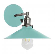 Montclair Light Works SCM404-48-96 - Uno 10" wall sconce,  Sea Green with Brushed Nickel hardware