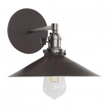 Montclair Light Works SCM404-51-96 - Uno 10" wall sconce,  Architectural Bronze with Brushed Nickel hardware