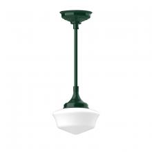 Montclair Light Works STC021-42 - 12" Schoolhouse glass, 1/2" x 36" stem and canopy, Forest Green