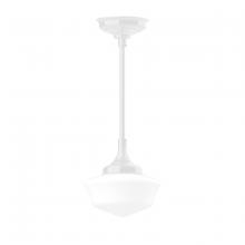 Montclair Light Works STC021-44 - 12" Schoolhouse glass, 1/2" x 36" stem and canopy, White