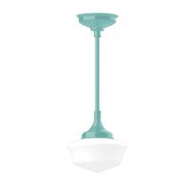 Montclair Light Works STC021-48 - 12" Schoolhouse glass, 1/2" x 36" stem and canopy, Sea Green