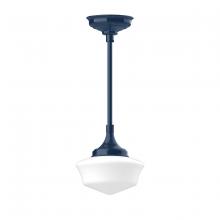 Montclair Light Works STC021-50 - 12" Schoolhouse glass, 1/2" x 36" stem and canopy, Navy