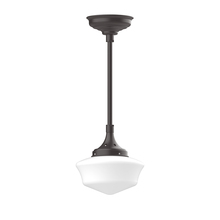 Montclair Light Works STC021-57 - 12" Schoolhouse glass, 1/2" x 36" stem and canopy, Bronze Matte