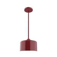 Montclair Light Works STG419-55 - 8.5" Julia Stem Hung Pendant, Barn Red