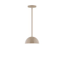 Montclair Light Works STG431-18 - 8" Arcade Stem Hung Pendant, Clay