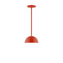 Montclair Light Works STG431-26 - 8" Arcade Stem Hung Pendant, Vermillion