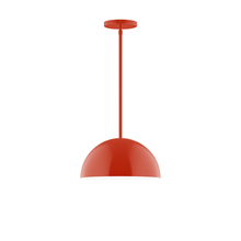 Montclair Light Works STG432-26 - 12" Arcade Stem Hung Pendant, Vermillion