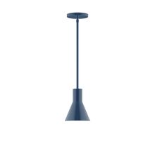 Montclair Light Works STG436-50 - 6" Flare Stem Hung Pendant, Navy