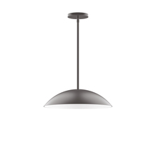 Montclair Light Works STG438-57 - 16" Plateau Stem Hung Pendant, Bronze Matte