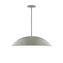 Montclair Light Works STG439-24 - 24" Plateau Stem Hung Pendant, Moss Green