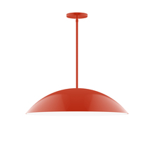 Montclair Light Works STG439-26 - 24" Plateau Stem Hung Pendant, Vermillion