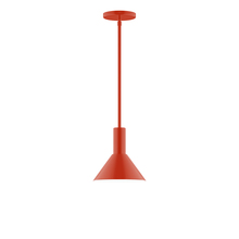 Montclair Light Works STGX451-26 - 8" Chase Stem Hung Pendant, Vermillion