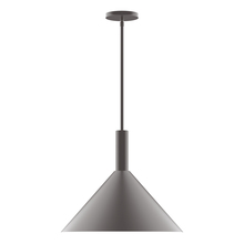 Montclair Light Works STGX467-57 - 18" Chase Stem Hung Pendant, Bronze Matte