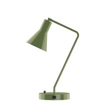 Montclair Light Works TLD436-22 - 21" Flare Table Lamp, Fern Green