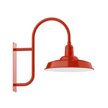 Montclair Light Works WMF185-26 - 18" Warehouse shade, wall mount light, Vermillion