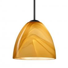 Besa Lighting 1JC-4470HN-BK - Besa Vila Pendant Black Honey 1x60W MAX E26 Base