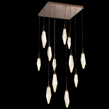 Hammerton CHB0050-12-BB-CA-C01-L1 - Rock Crystal Square 12pc Multi-Pendant