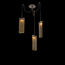 Hammerton SCB0042-03-BB-BG-C01-L1 - Parallel Glass Round 3pc Swag Multi-Pendant