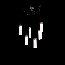 Hammerton SCB0042-06-BB-CG-C01-L3 - Parallel Glass Round 6pc Swag Multi-Pendant