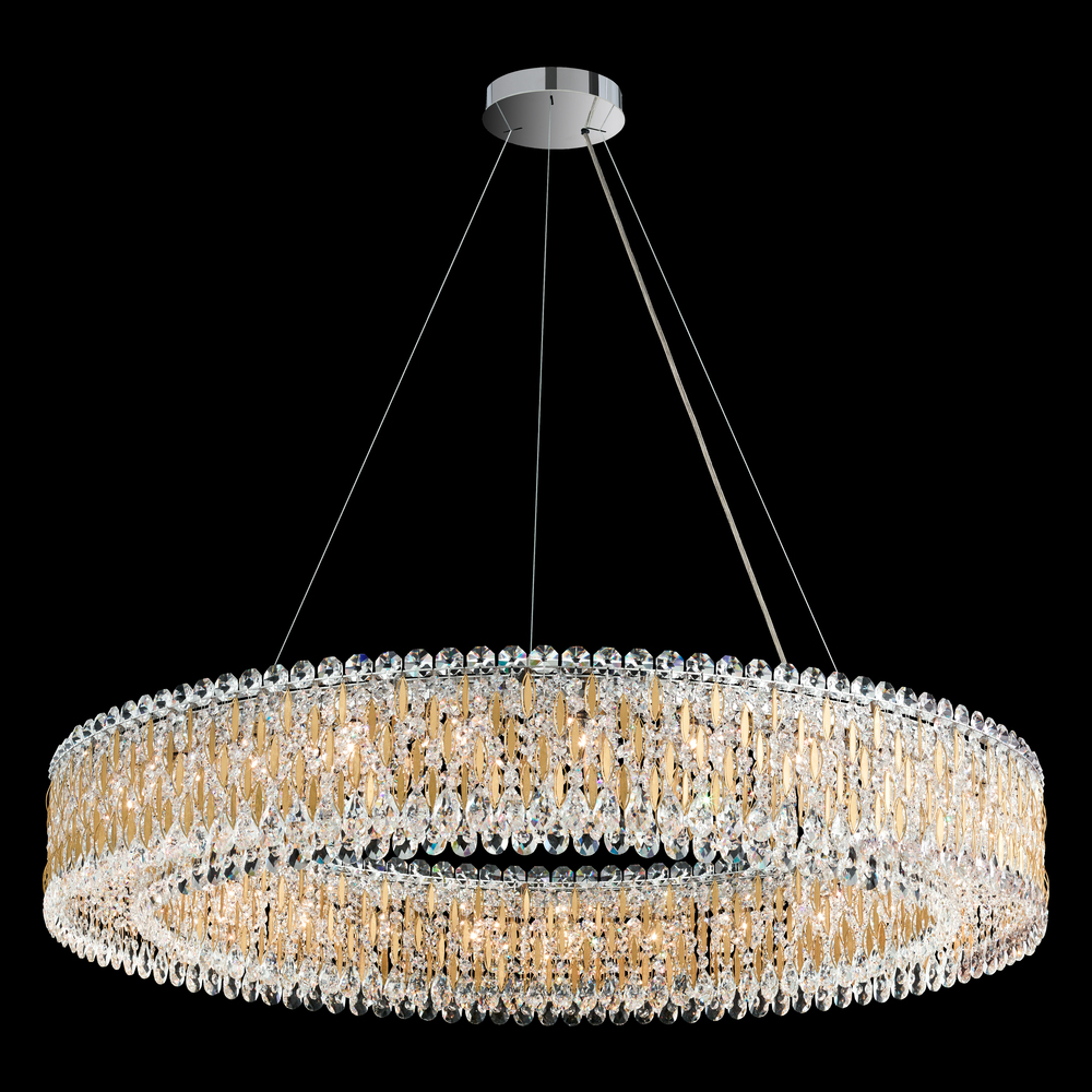 Sarella 27 Light 120V Pendant in Heirloom Gold with Radiance Crystal