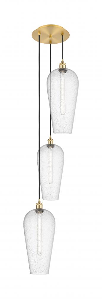 Chelsea - 3 Light - 15 inch - Matte Black - Cord Hung - Multi Pendant