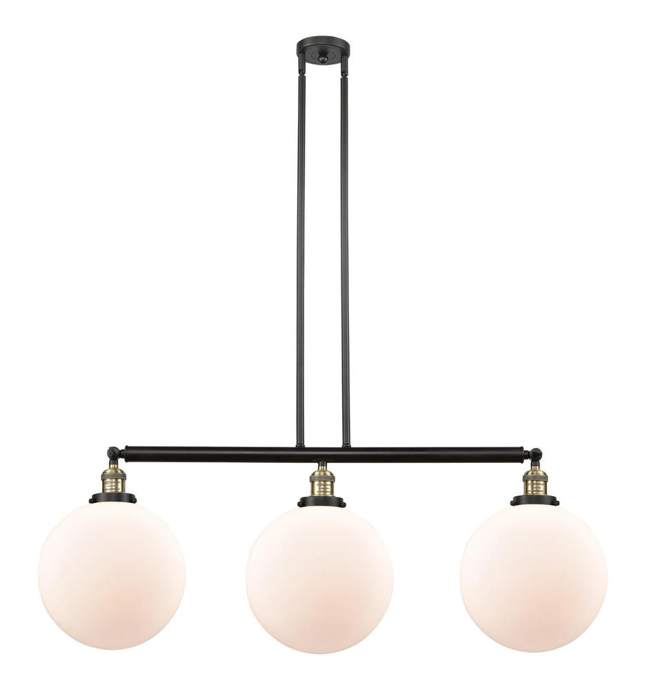Beacon - 3 Light - 44 inch - Black Antique Brass - Stem Hung - Adjustable Island Light