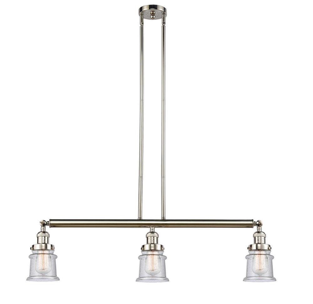 Canton - 3 Light - 39 inch - Polished Nickel - Stem Hung - Adjustable Island Light