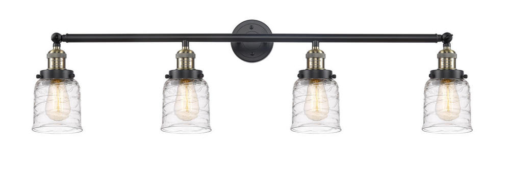 Bell - 4 Light - 42 inch - Black Antique Brass - Adjustable Bath Vanity Light