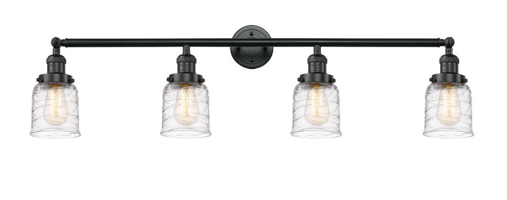 Bell - 4 Light - 42 inch - Matte Black - Adjustable Bath Vanity Light