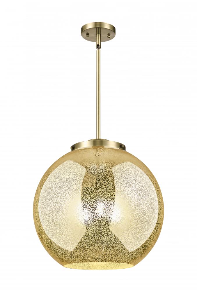 Athens - 3 Light - 16 inch - Antique Brass - Cord hung - Pendant