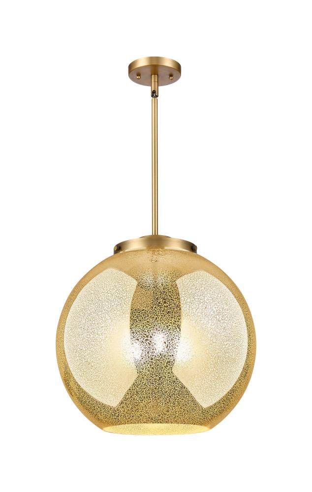 Athens - 3 Light - 16 inch - Brushed Brass - Cord hung - Pendant