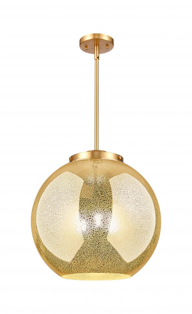 Athens - 3 Light - 16 inch - Satin Gold - Cord hung - Pendant