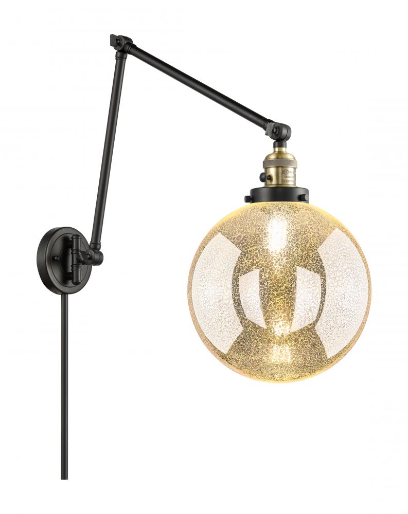 Beacon - 1 Light - 10 inch - Black Antique Brass -Adjustable Swing Arm