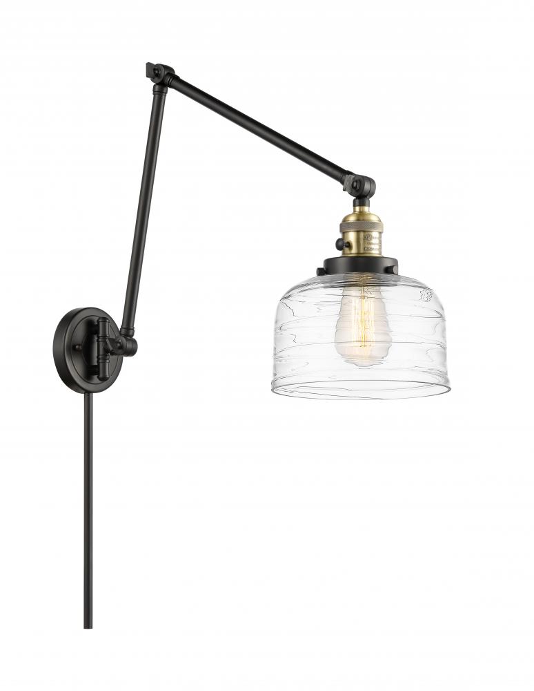 Bell - 1 Light - 8 inch - Black Antique Brass -Adjustable Swing Arm