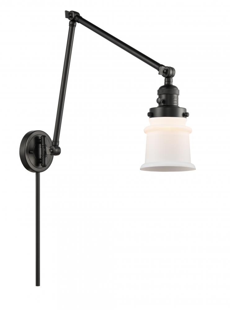 Canton - 1 Light - 8 inch - Matte Black -Adjustable Swing Arm