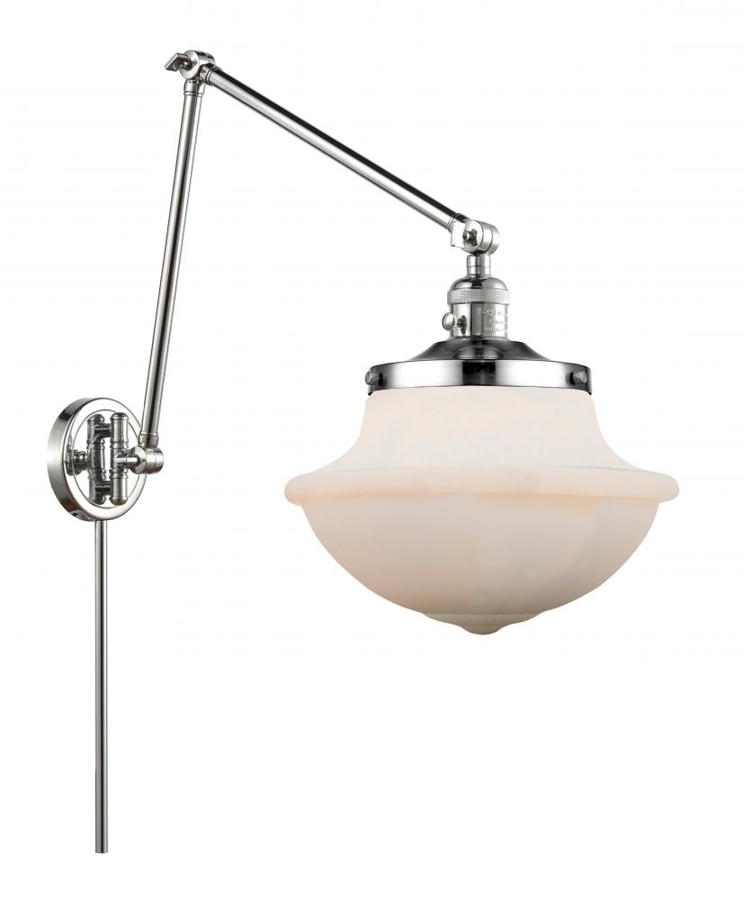Oxford - 1 Light - 12 inch - Polished Chrome -Adjustable Swing Arm